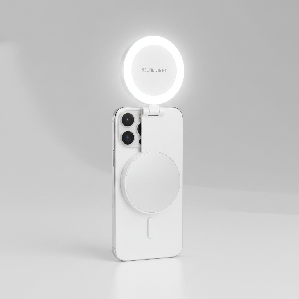 Magnetic Selfie Light on Phone